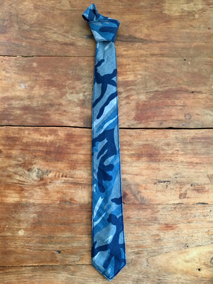 Blue Camouflage Neck Tie